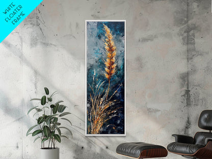 Wheat Field, rustic wall art, farmhouse art, botanical prints, framed canvas print, moody art, autumn painting, above couch art