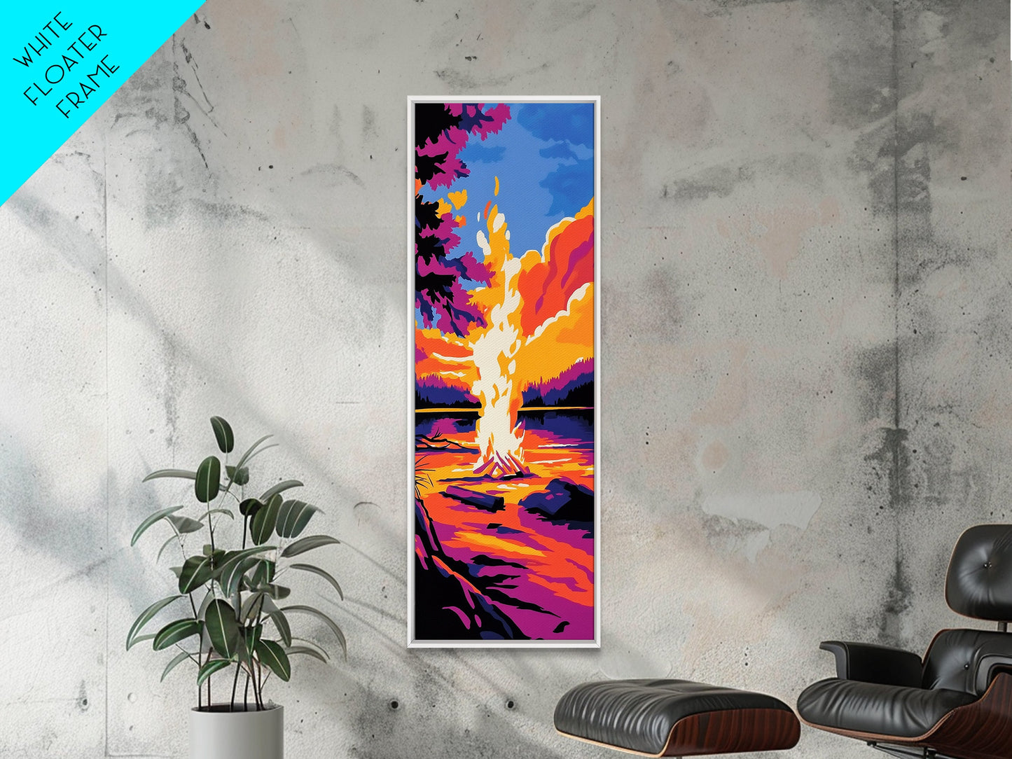 Campfire Glow, Warm Autumn Art, Cozy Home Decor, Rustic Canvas Print, Cabin Wall Art, Living Room Art, Fall Aesthetic