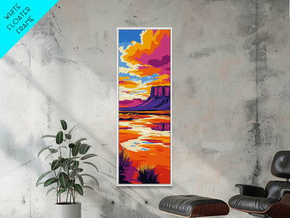 Desert, Mesa, Sunset, Reflection, Canvas Print, Nature Wall Art, Rustic Home Decor, Warm Earth Tones, Bedroom Wall Art
