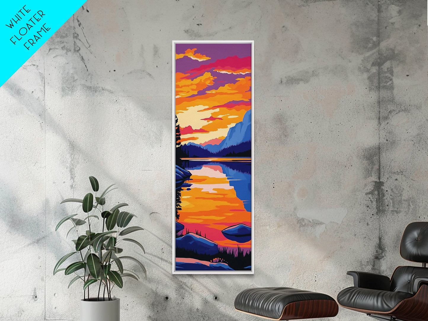 River Valley, Golden Light, Framed Canvas Print, Rustic Home Decor, Nature Wall Art, Vibrant Landscape, Autumn Serenity