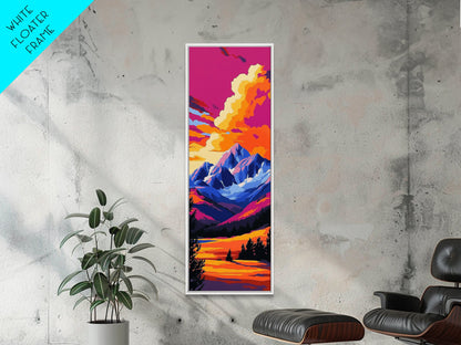 Majestic Peaks, Vibrant Mountain Landscape, Nature-Inspired Home Decor, Office Canvas Print, Wilderness Aesthetic, Gift Idea