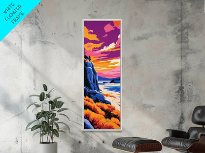 Ocean View, Sunset Sky, Coastal Art, Canvas Print, Living Room Wall Art, Nautical Art, Fall Colors, Bold Home Decor, Gift Idea