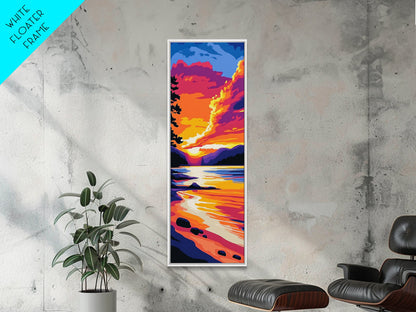 Pine Reflection, Forest Lake, Nature Art, Framed Canvas Print, Serene Landscape, Rustic Wall Art, Cabin Decor, Cozy Retreat