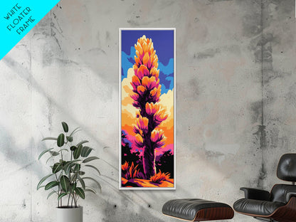 Cactus Bloom, Desert Sunset, Vibrant Nature, Botanical Art, Canvas Print, Boho Wall Art, Bedroom Decor, Living Room Artwork, Gift