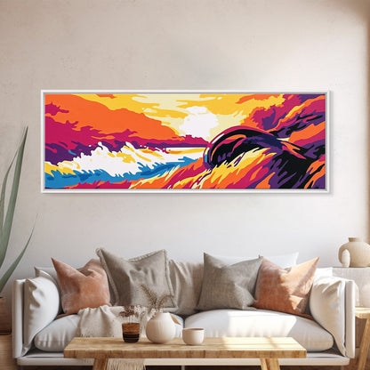 Lake Sunset, Dramatic Sky, Canvas Print, Nature Lover Wall Art, Vibrant Home Decor, Warm Color Palette, Boho Landscape Print