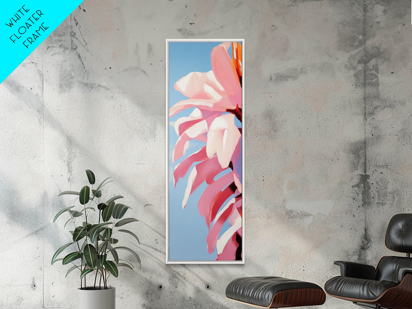 Blumenmotiv, rosa Blütenblätter, botanische Motive, Natur-Wandkunst, Schlafzimmer-Wanddekoration, feminine Ästhetik, modernes Blumenbild, Leinwanddruck