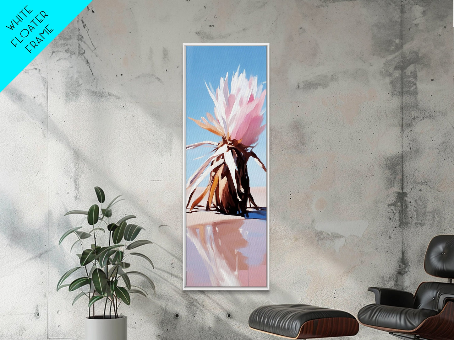 Desert Bloom, Dried Flower, Boho, Nature Wall Art, Rustic Aesthetic, Earthy Tones, Autumn Decor, Framed Canvas Print