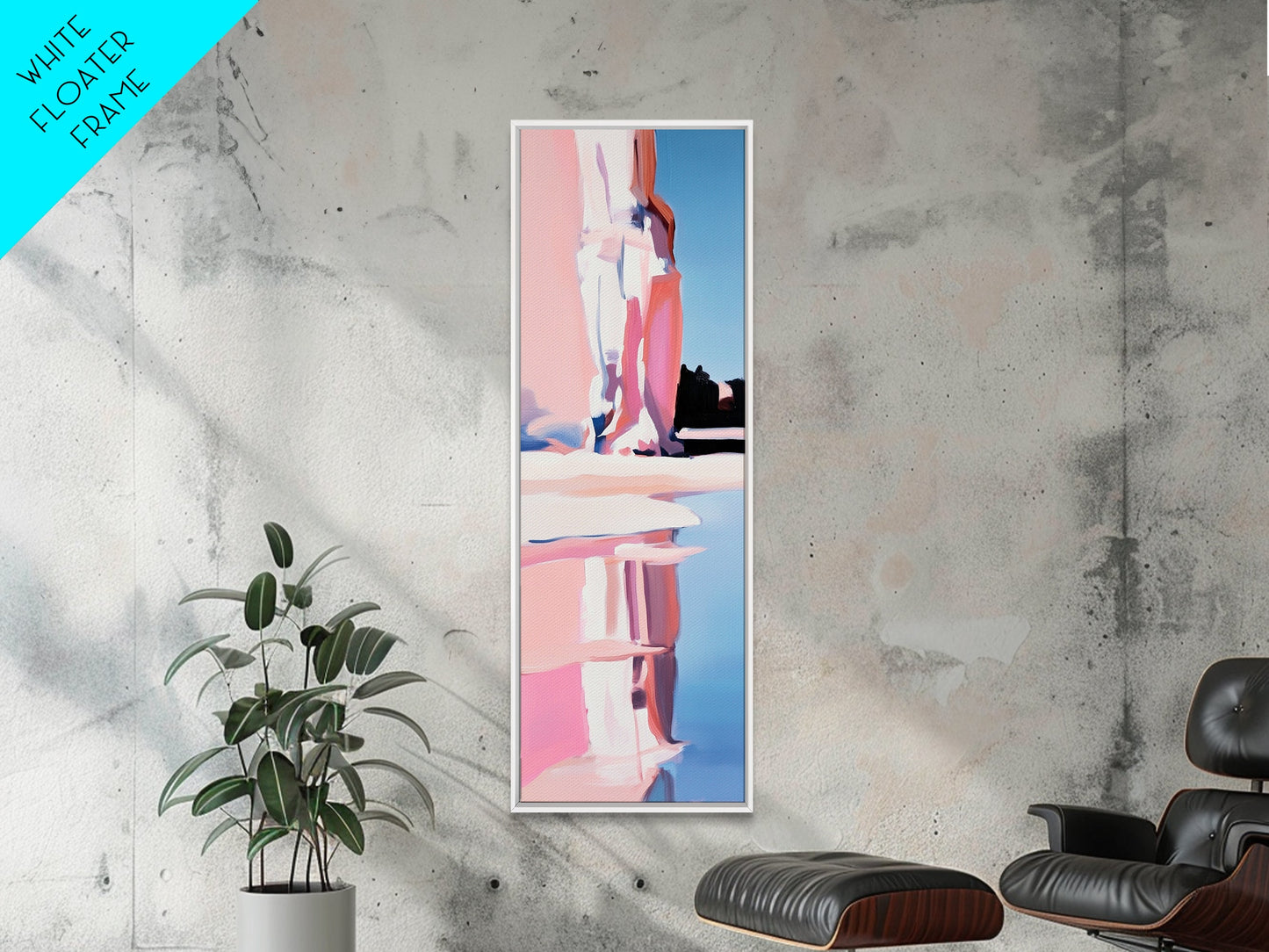 Ocean Reflection, Beach Wall Art, Minimalist Coastal Decor, Pastel Landscape, Serene Seascape, Living Room Art, Canvas Print, Gift Idea