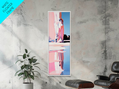 Ocean Reflection, Beach Wall Art, Minimalist Coastal Decor, Pastel Landscape, Serene Seascape, Living Room Art, Canvas Print, Gift Idea