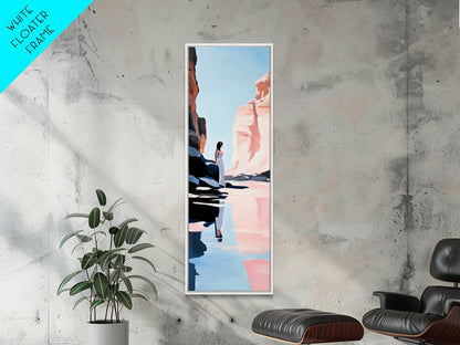 Desert Serenity, Soft Pastel Wall Art, Minimalist Landscape, Boho Art, Southwest Decor, Nature Painting, Living Room Canvas Print