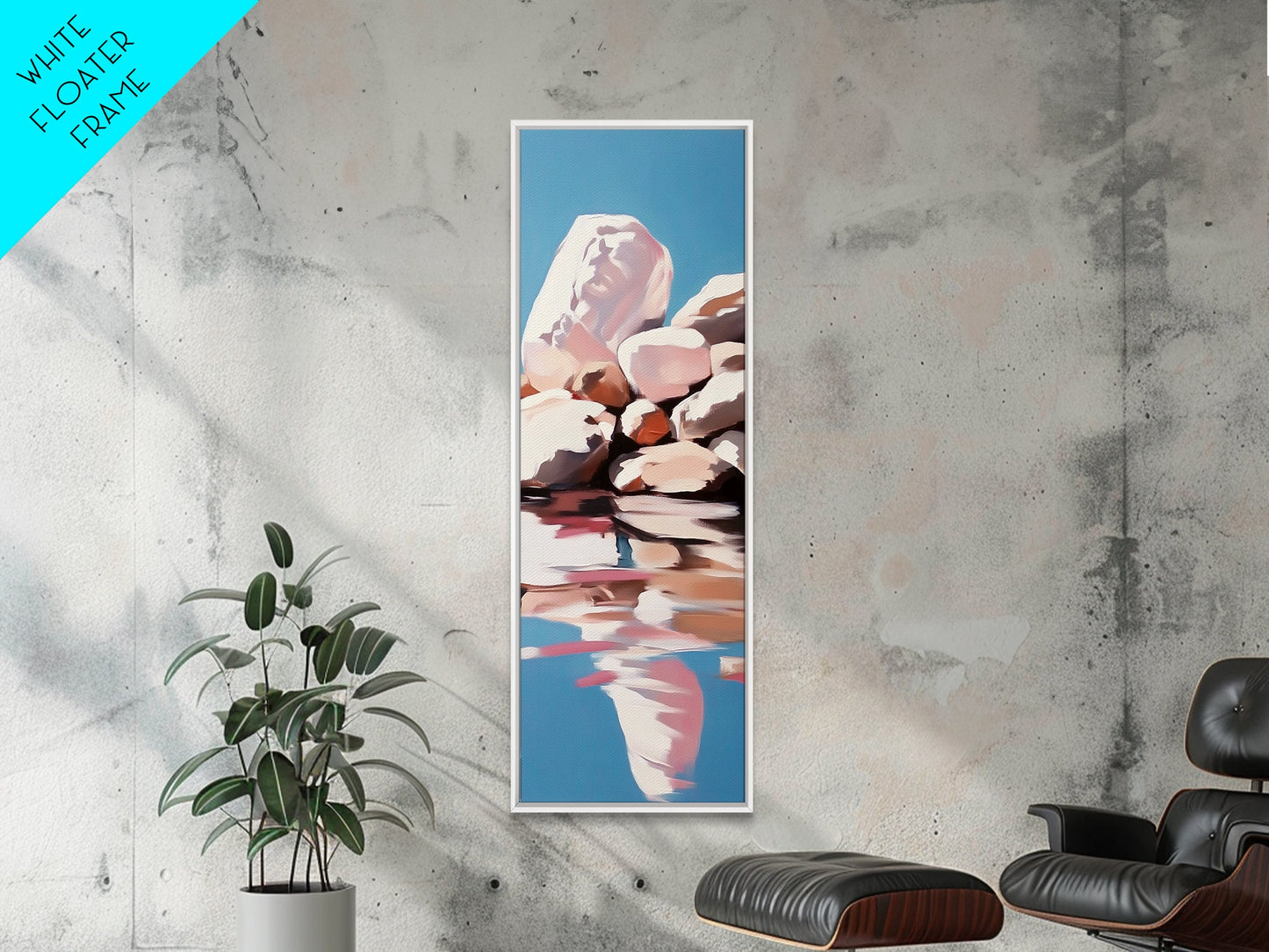 Tranquil Reflection, Soft Pastel Landscape, Minimalist Water Art, Nature Inspired, Calming Wall Art, Zen Home Decor, Canvas Print