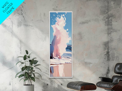 Ocean Wave, Abstract Seascape Art, Coastal Print, Beach House Wall Decor, Ocean Painting, Minimalist Aesthetic, Canvas Print