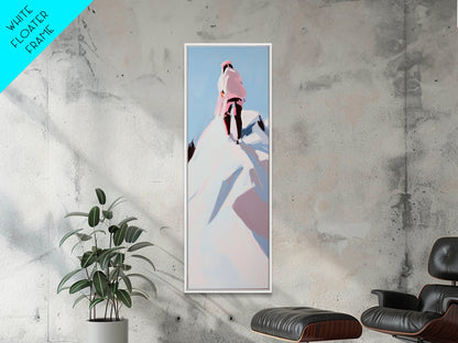 Mountain Climber, Winter Summit, Adventure Art, Framed Canvas Print, Minimalist Decor, Modern Office Art, Inspiring Wall Art, Gift Idea