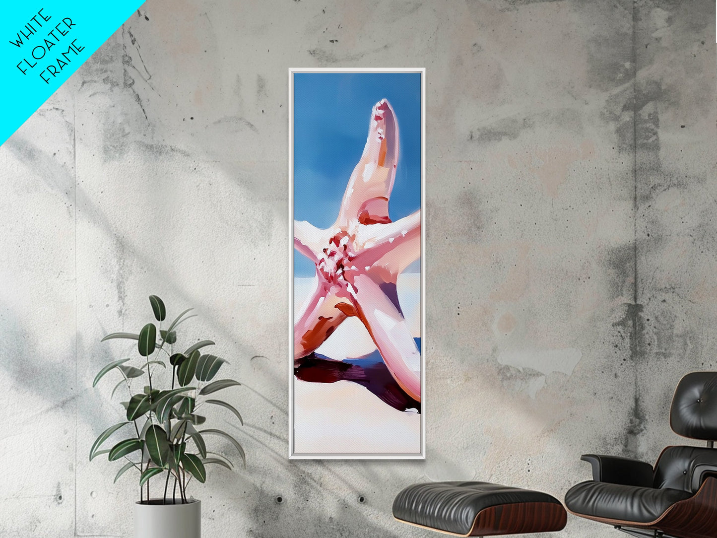 Starfish Closeup, Ocean Life, Coastal Aesthetic, Canvas Print, Beach House Wall Art, Summer Decor, Nautical Theme, Bathroom Artwork