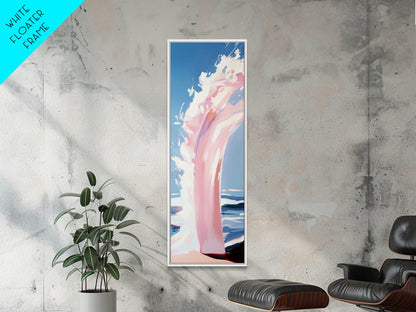 Ocean Wave Painting, Coastal Wall Art, Beach House Decor, Abstract Seascape, Nautical Art, Modern Living Room, Framed Canvas Print