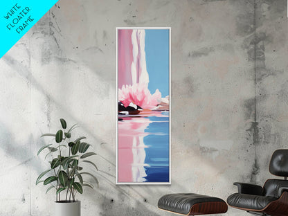 Abstract Reflection, Watercolor Aesthetic, Ocean Wall Art, Canvas Print, Modern Minimalism, Soft Tones, Living Room Art, Tranquil Home Decor