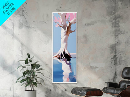 Tree Reflection, Serene Landscape, Minimalist Wall Art, Canvas Print, Calming Nature, Home Decor, Boho Aesthetic, Tranquil Painting