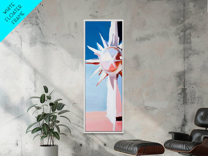 Sunburst Reflection, Abstract Sun, Pastel Art, Framed Canvas Print, Modern Wall Art, Minimalist Decor, Boho Sun Art, Entryway Wall Art