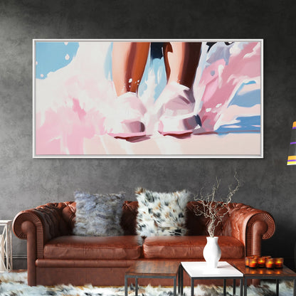 Wasserfüße, Spritzer, Leinwanddruck, Minimalistische Kunst, Verträumte Ästhetik, Ruhige Schlafzimmerdekoration, Moderne Wandkunst, Strandinspiriertes Design