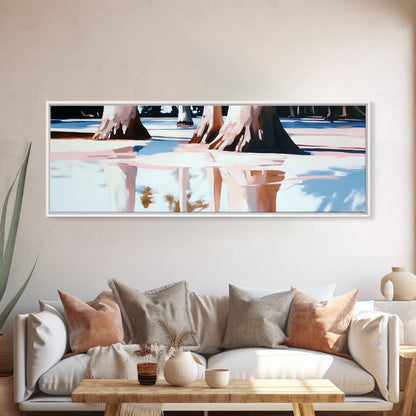 Tree Reflections, Water Reflection, Earthy Tones, Canvas Print, Minimalist Wall Art, Nature Inspired Decor, Modern Home Aesthetic