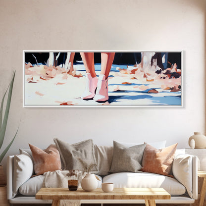 Autumn Steps, Fall Aesthetic, Cozy Vibes, Framed Canvas Print, Rustic Wall Art, Warm Tones, Bedroom Decor, Nature Inspired Artwork