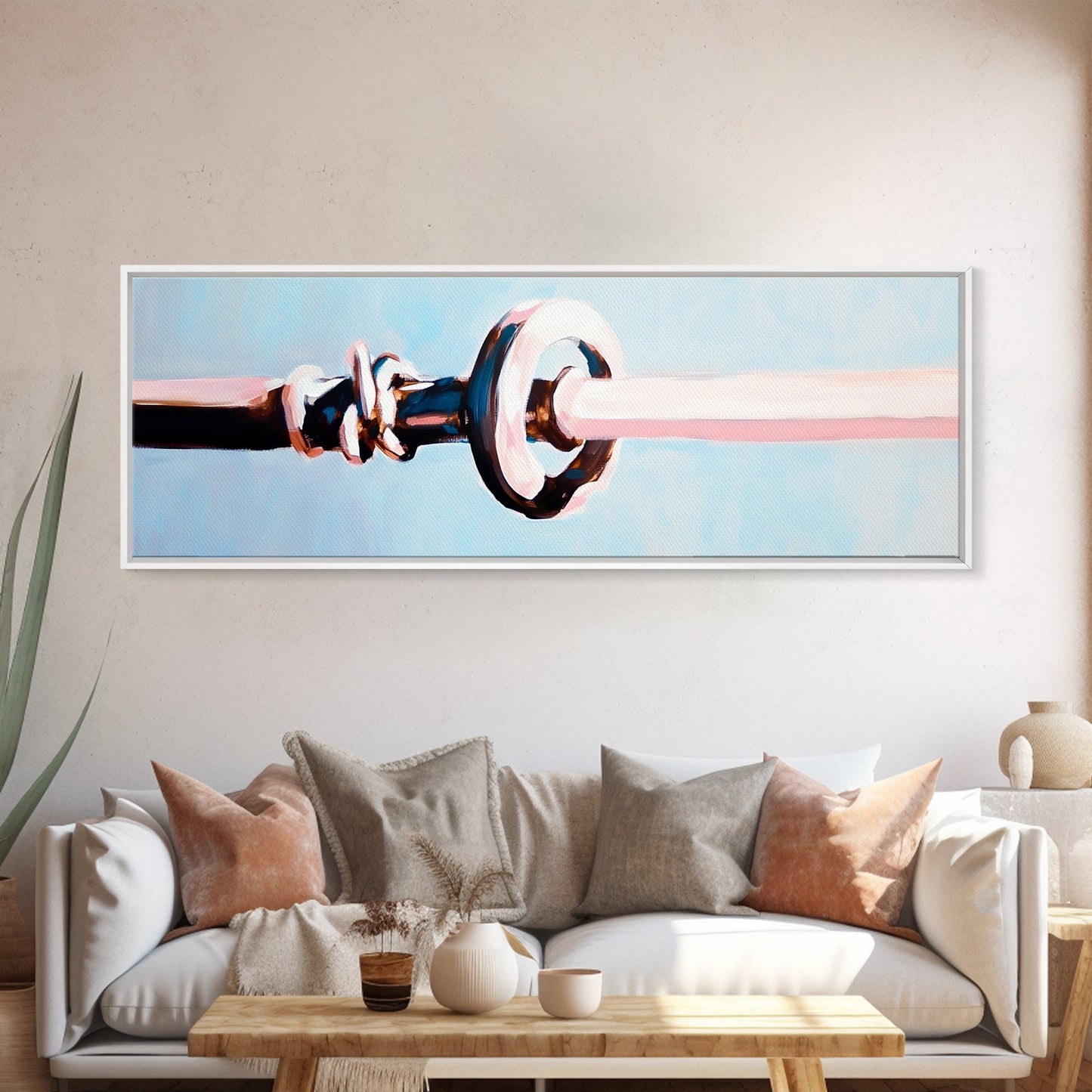 Segelbootknoten, maritimes Thema, Meeresleben, gerahmter Leinwanddruck, Küstenhausdeko, minimalistische Kunst am Meer, Wandkunst fürs Strandhaus