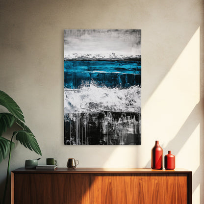 Sunset Mountain, Fall Colors, Vibrant Abstract, Framed Canvas Print, Rustic Home Decor, Nature Inspired Art, Living Room Wall Art