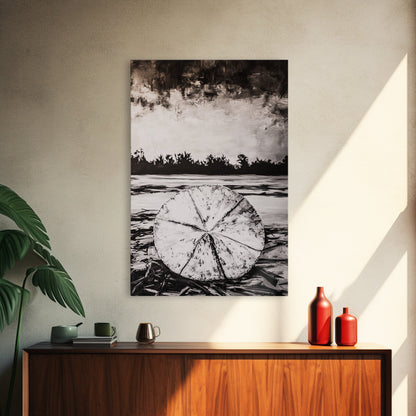 Lotus Reflection, Zen Wall Art, Black and White Nature Print, Minimalist Boho Decor, Meditative Aesthetic, Framed Canvas Print