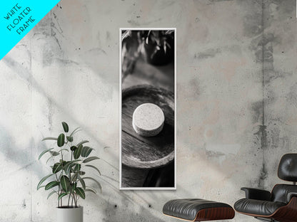 Artisan Soap Closeup, Rustic Spa Detail, Monochrome Still Life, Framed Canvas Print, Bathroom Decor, Minimalist Art, Cozy Home Accent