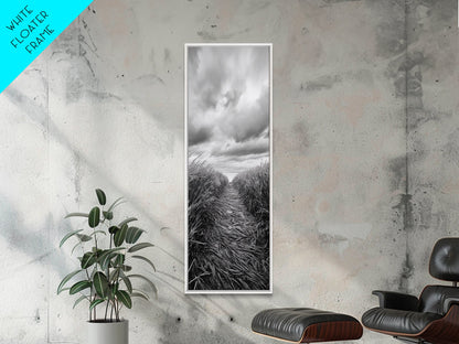 Wheat Field Trail, Countryside Autumn Path, Rustic Farm Landscape, Tranquil Earthy Wall Art, Bedroom or Hallway, Canvas Print