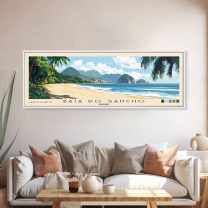Baía do Sancho, Brazil Panoramic Print, Vacation Gift, Brazil Wall Art, Vacation Wall Art, Vacatation Memories, Beach Decor, Beach Or Lakehouse Art