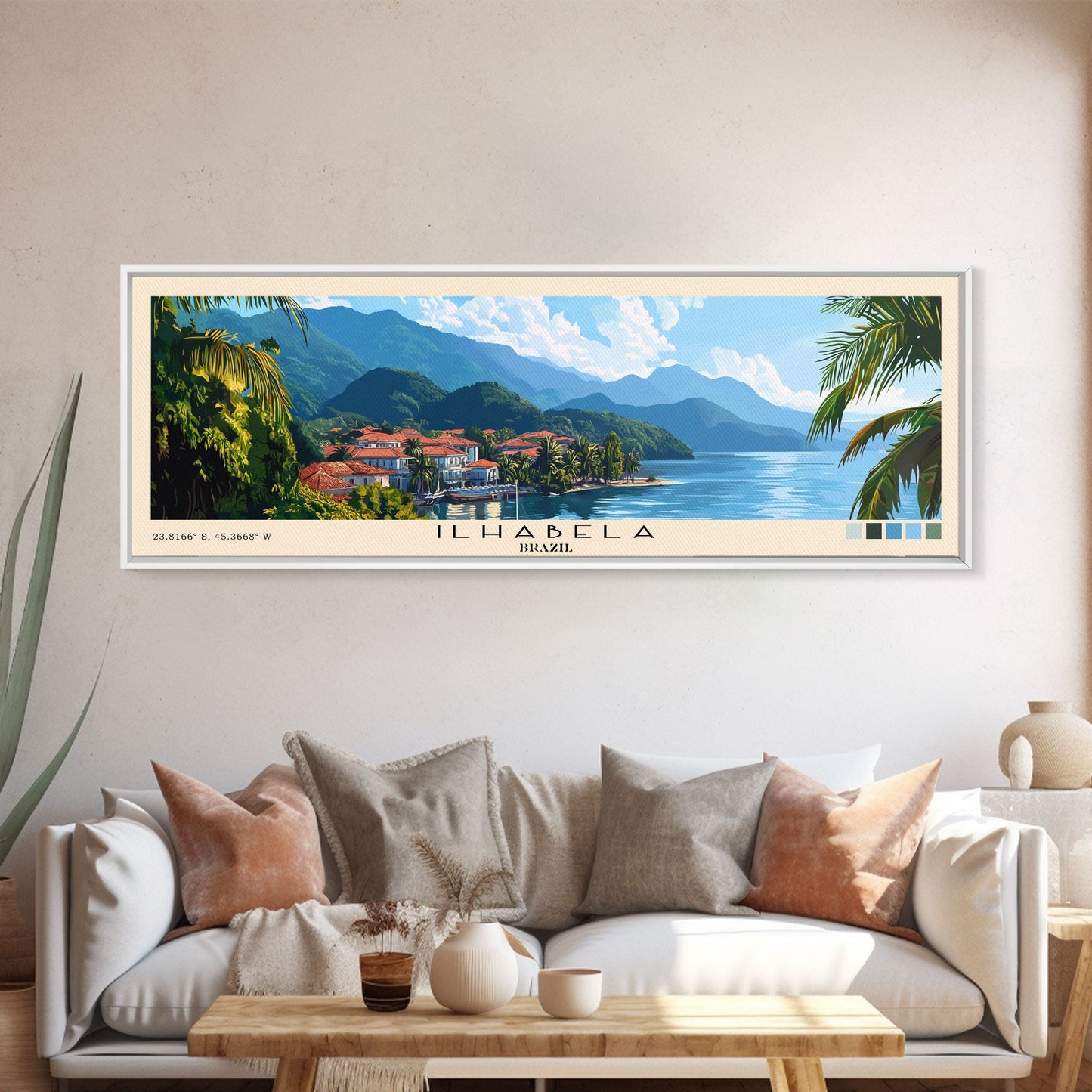 Ilhabela, Brazil Panoramic Print, Vacation Gift, Brazil Wall Art, Vacation Wall Art, Vacatation Memories, Beach Decor, Beach Or Lakehouse Art