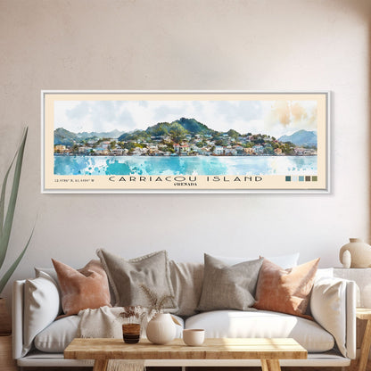 Carriacou Island, Grenada Watercolor Beach Print, Vacation Gift, Grenada Wall Art, Beach Painting, Beach Decor, Beach Painting