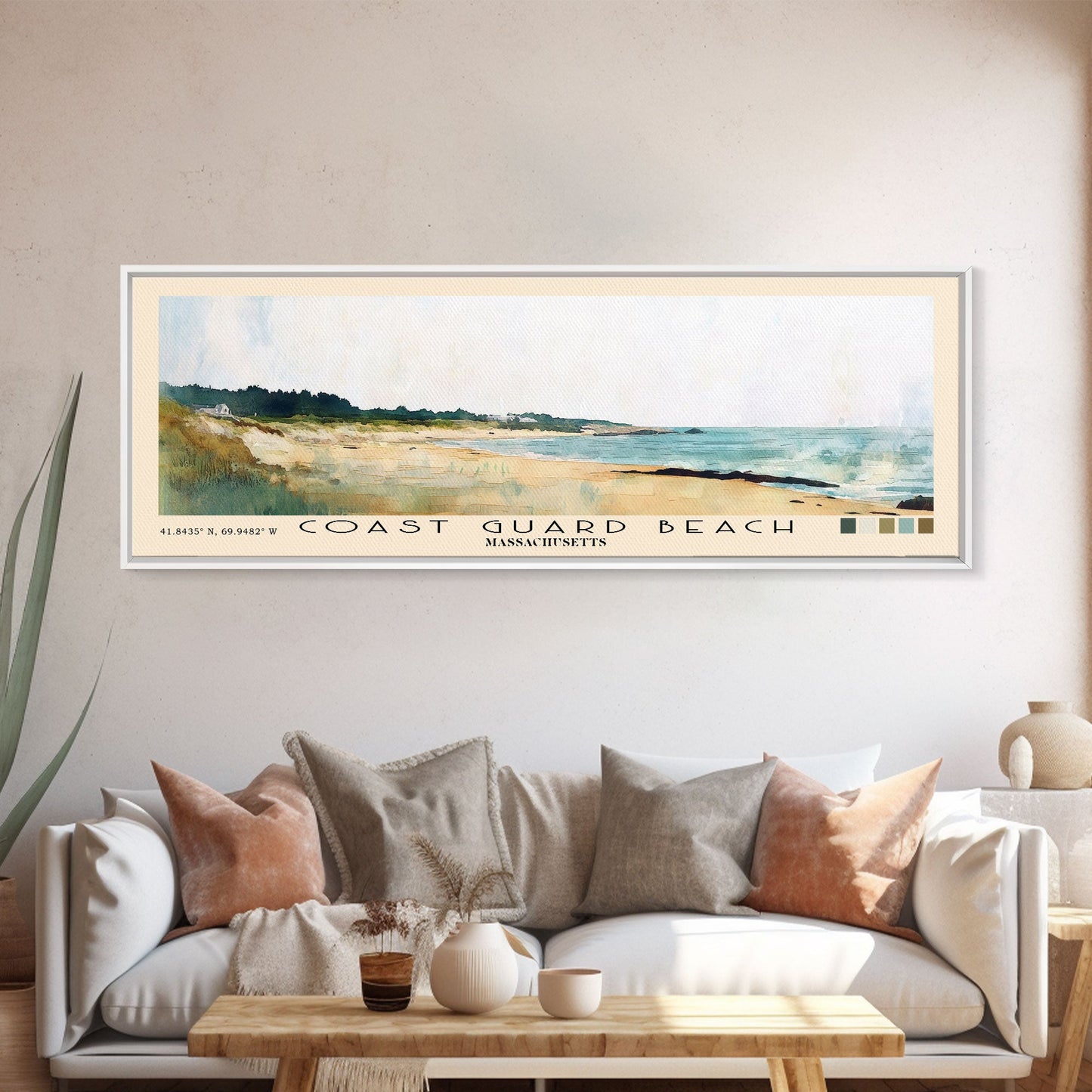 Coast Guard Beach, Massachusetts Watercolor Beach Print, Vacation Gift, Massachusetts Wall Art, Beach Painting, Beach Decor, Beach Painting