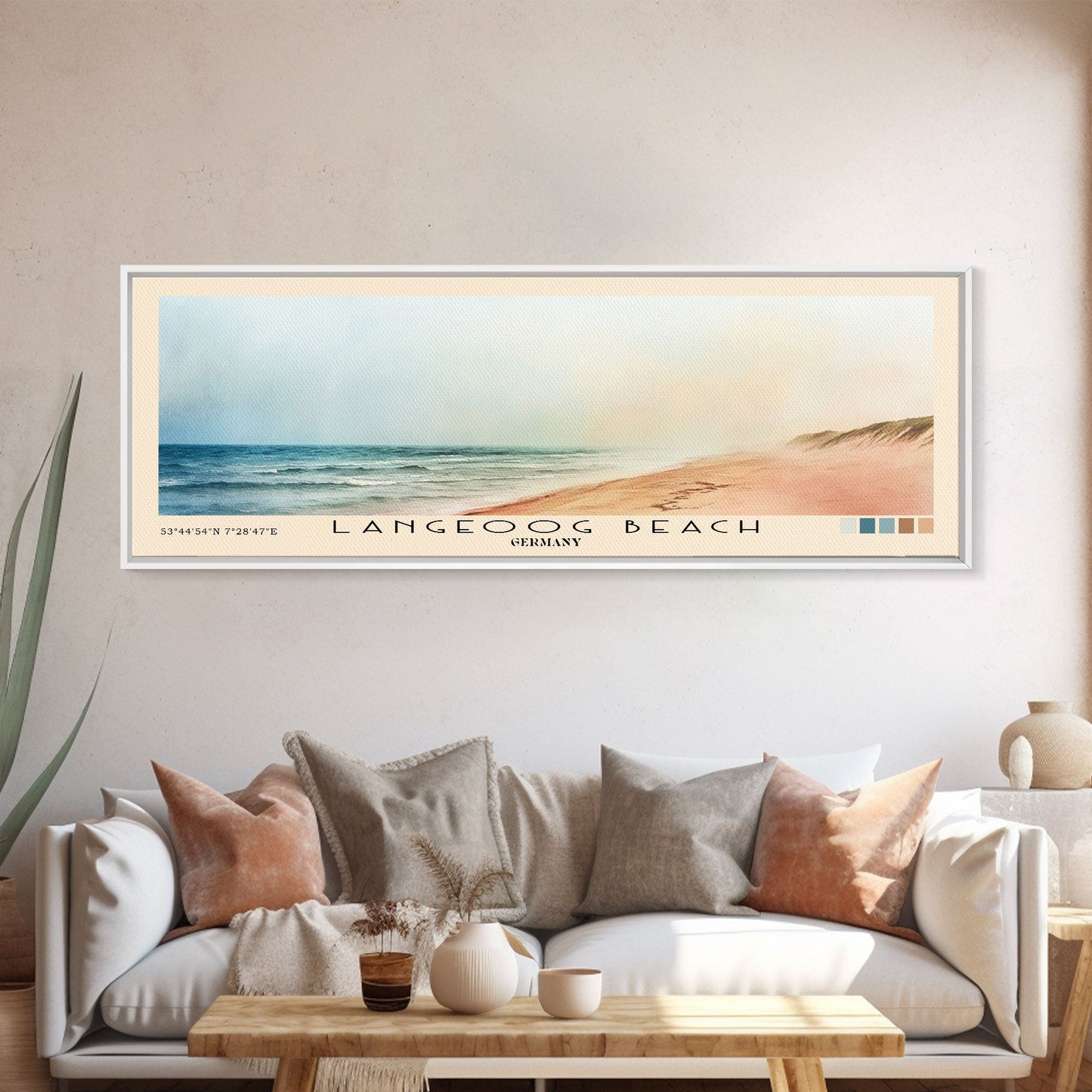 Langeoog Beach, Germany Watercolor Beach Print, Vacation Gift, Germany Wall Art, Beach Painting, Beach Decor, Beach Painting