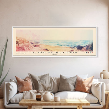 Playa de Bolonia, Spain Watercolor Beach Print, Vacation Gift, Spain Wall Art, Beach Painting, Beach Decor, Beach Painting