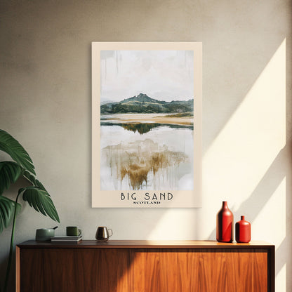 Big Sand, Scotland Watercolor Beach Print, Vacation Gift, Scotland Wall Art, Beach Painting, Beach Decor, Beach Painting