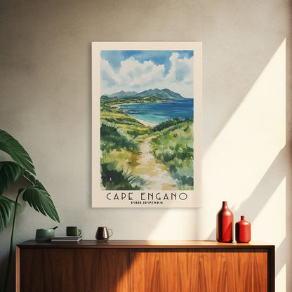 Cape Engano, Philippines Watercolor Beach Print, Vacation Gift, Philippines Wall Art, Beach Painting, Beach Decor, Beach Painting