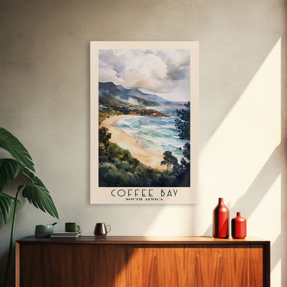 Coffee Bay, South Africa Watercolor Beach Print, Vacation Gift, South Africa Wall Art, Beach Painting, Beach Decor, Beach Painting