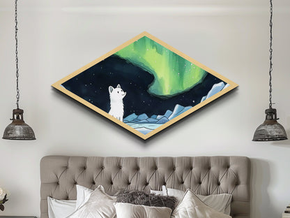 Wolves On The Beach, Framed Canvas Art Print, Coastal Decor