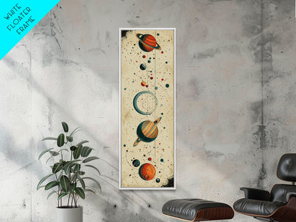 Planets and Stars, Boys Nursery Room Decor, Gift For Son, Framed Canvas Print