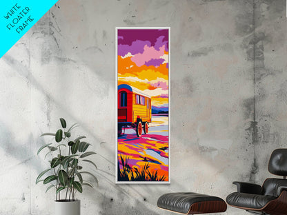 Sunset Wagon Art Canvas Print Southwest Wall Art Boho Art Pink Orange Wall Art Rustic Decor Living Room Art Above Bed Art