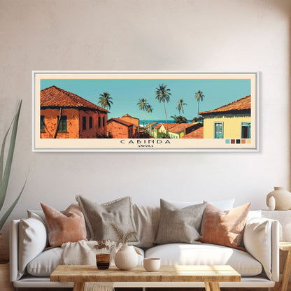 Cabinda, Angola Panoramic Canvas Print, Cabinda, Angola Painting, Angola Art, Cabinda Travel Poster, Travel Art, Vacation Gift
