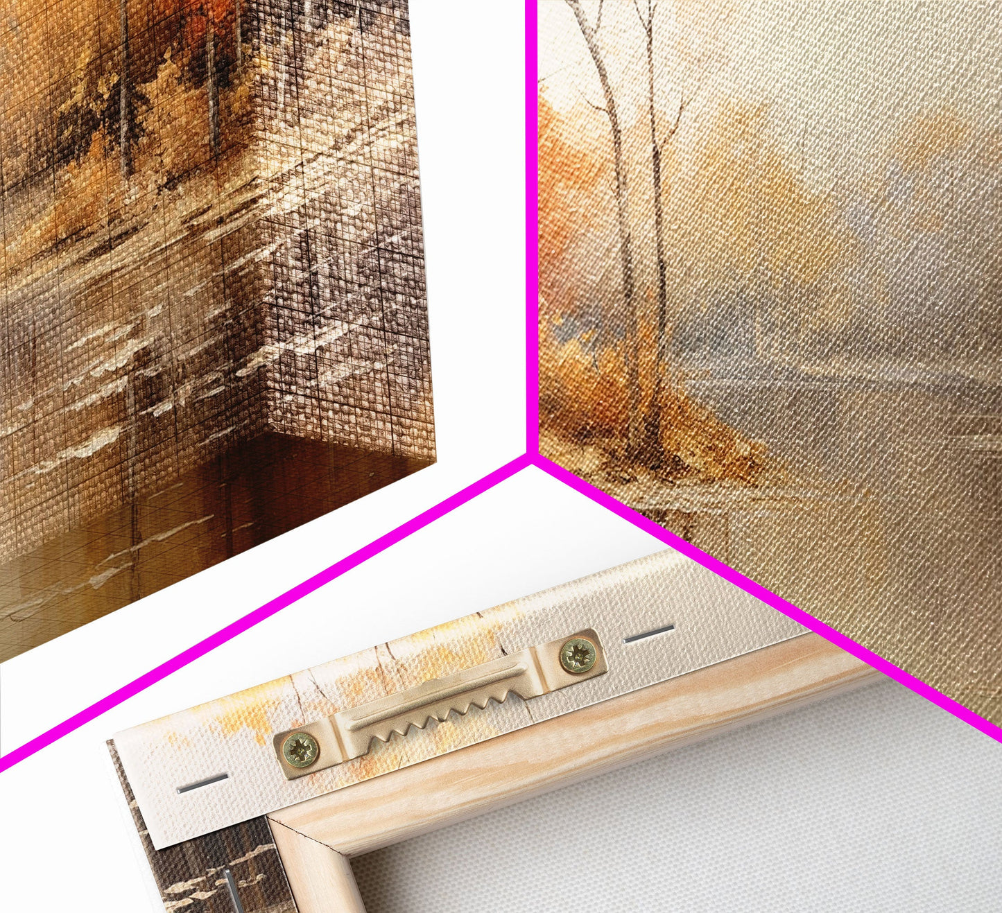 Fall Centerpiece Landscape Painting Canvas Print, Autumn Decor, Fall Centerpiece, Fall Home Decor, Fall Wall Decor, Fall Home Decor