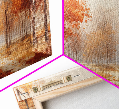 Seasonal Decor, Fall Centerpiece Landscape Painting Canvas Print, Autumn Decor, Fall Centerpiece, Fall Home Decor, Fall Farmhouse Wall Decor