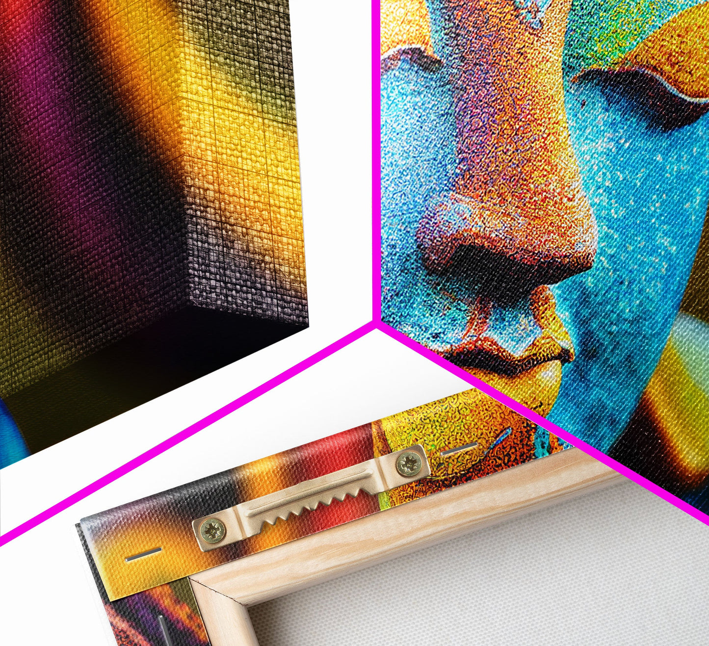 Colorful Buddha Canvas Wall Art, Framed Canvas Print, Buddhism Print, Yoga, Zen Wall Art, Buddha Decor