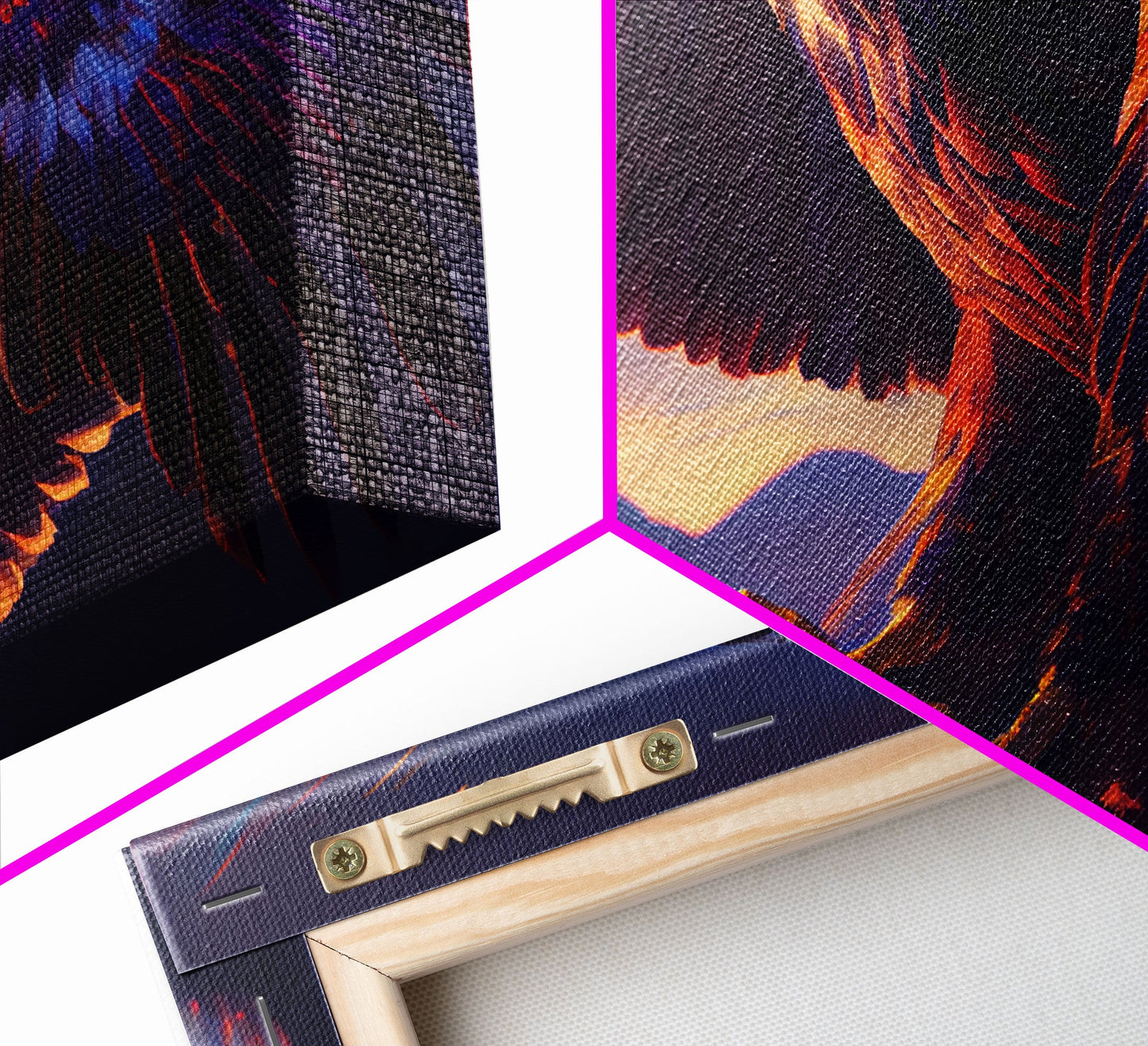 Bald Eagle on the hunt, birds of prey animal prints, framed canvas print, American Bald Eagle Art