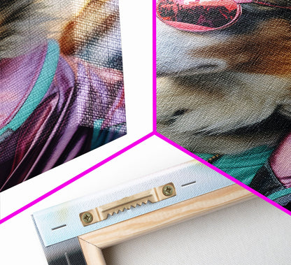 Border Collie Wall Print, Dog Wall Art, Dog With Shades, Pink Hoodie, Funny Art, Framed Wall Art, Framed Canvas, Wall Print, Wall Canvas