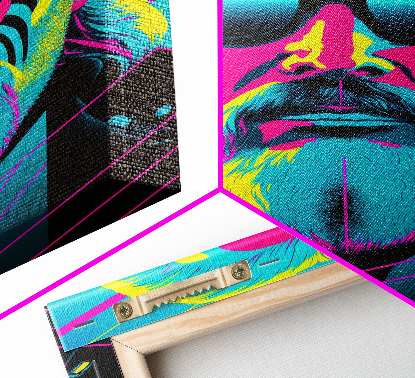 Businessman Odin Pop Art Movie Poster Art, Norse Mythology, Wall Art, Framed Canvas Print, Futuristic Portrait of Odin, WPAP Style