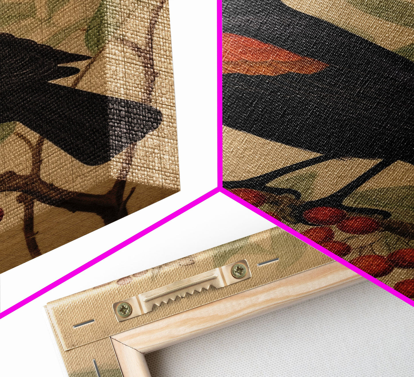 Black And Orange Bird Wall Art, Oriole Wall Decor, Animal Wall Art, Minimalist Print, Wall Decor, Canvas Print, Wall Art, Framed Canvas